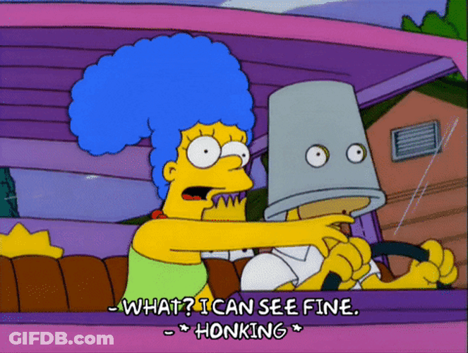 Crazy Driver The Simpsons Family GIF