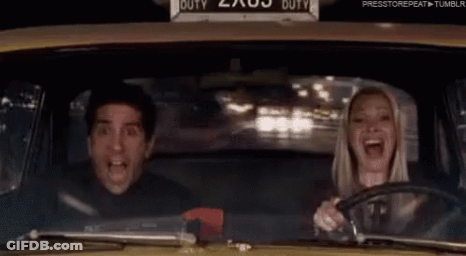 Crazy Driving In Panic GIF