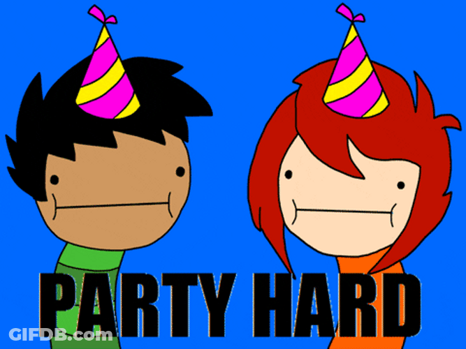 Crazy Flickering Birthday Party Animation GIF