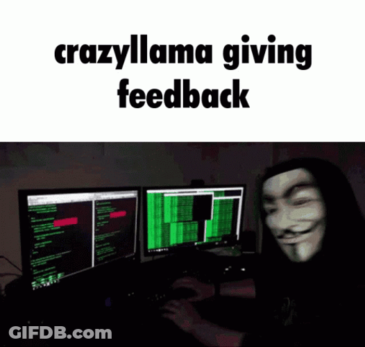 Crazy Hacker Giving Feedback GIF