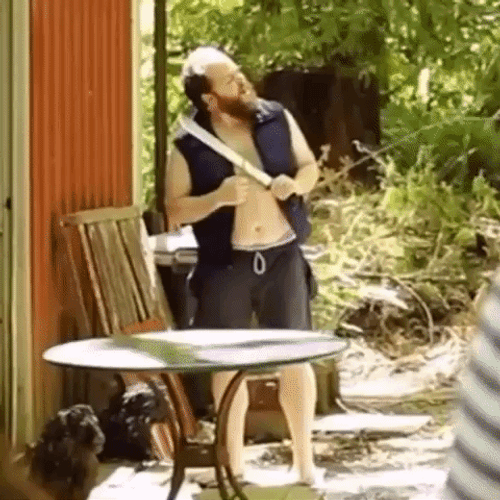 Crazy Hillbilly Kissing Survival Knife GIF