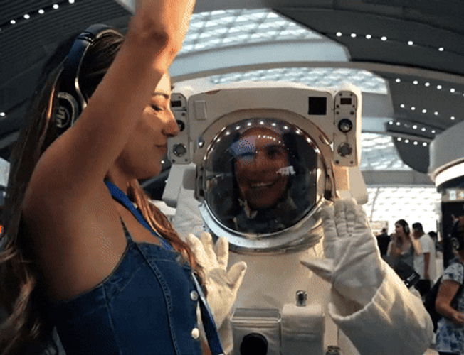 Crazy Hot Dance With Spaceman GIF