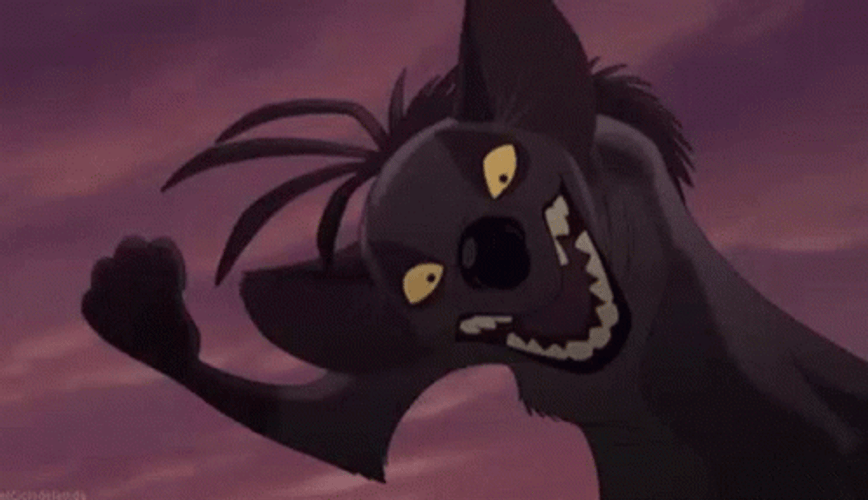 Crazy Hyena Waving GIF