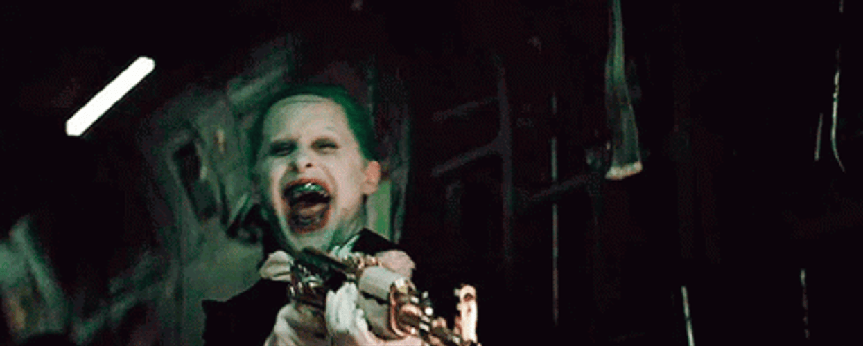 Crazy Joker Laughing Suicide Squad GIF