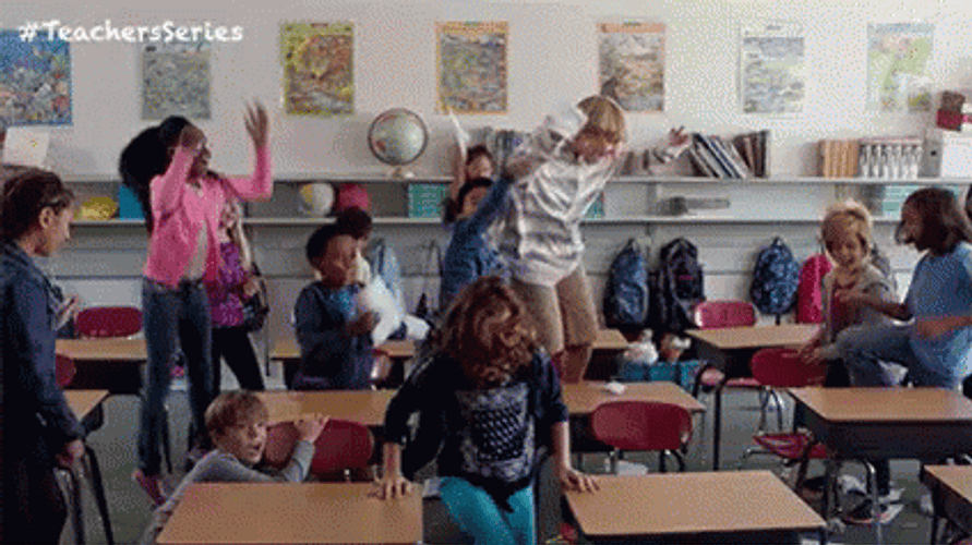 Crazy Kids In Classroom Teachers Series GIF
