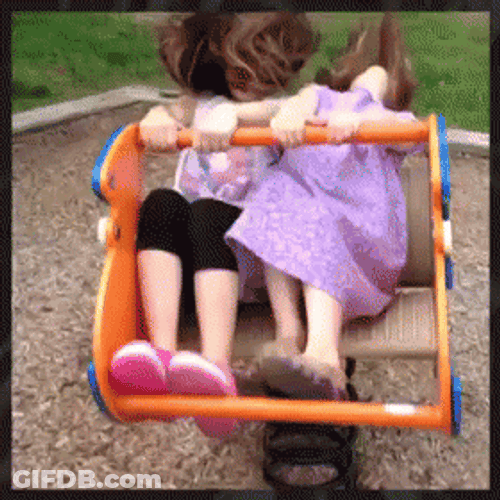 Crazy Kids On Spring Rider GIF