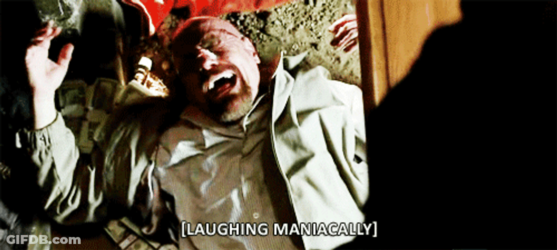 Crazy Laugh Bryan Cranston Breaking Bad GIF