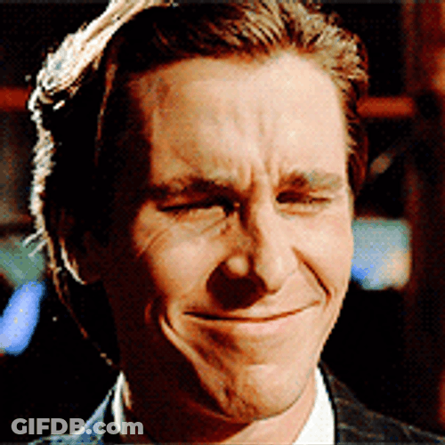 Crazy Laugh Christian Bale GIF