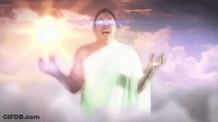 Crazy Laugh I Am God Meme GIF