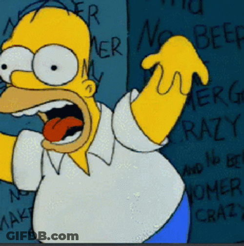 Crazy Loco Homer Simpson GIF