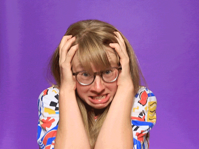 Crazy Long Hair Girl Scream GIF