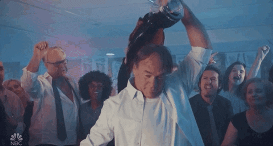 Crazy Man Drench Self With Coffee GIF