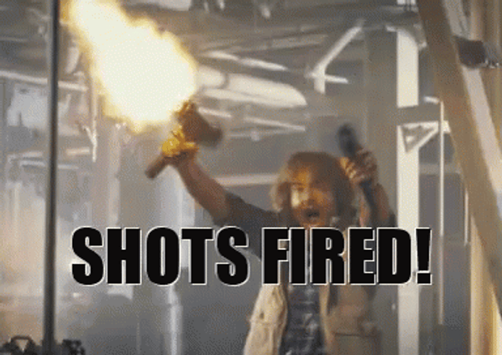Crazy Man Shots Fired GIF