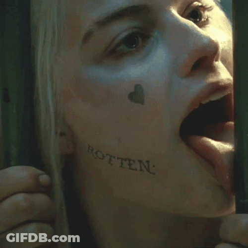 Crazy Margot Robbie Licking Wall GIF