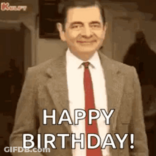 Crazy Mr Bean Thumbs Up Happy Birthday GIF