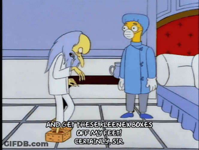 Crazy Mr Burns Confined In Asylum GIF