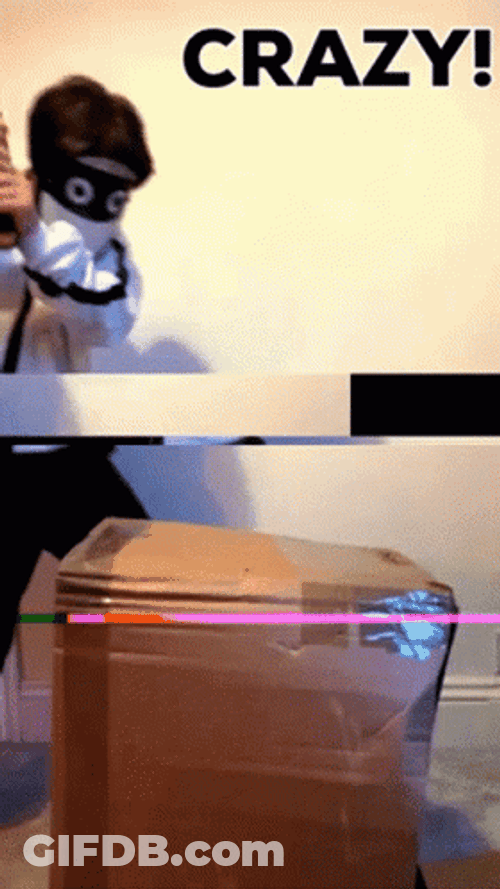 Crazy Person Box Striking GIF