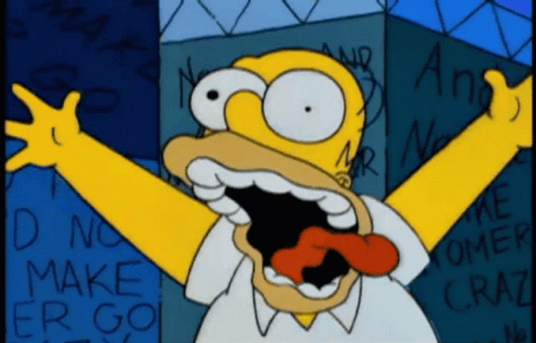 Crazy Person Homer Simpson GIF