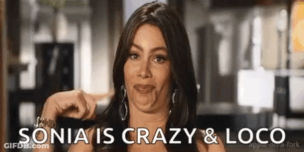 Crazy Person Sofia Vergara GIF