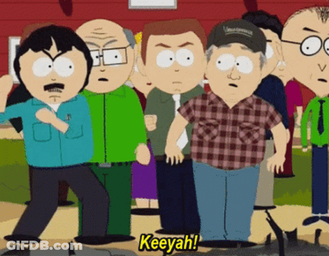 Crazy Randy Marsh Attacking A Guy GIF