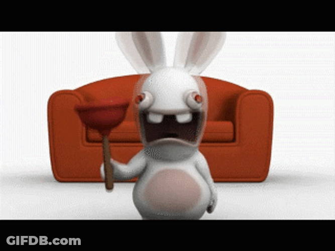 Crazy Stress Freaked Out Bunny GIF