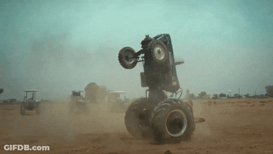 Crazy Tractor Tricks GIF