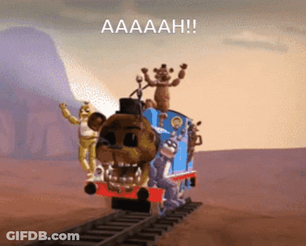 Crazy Train Five Nights At Freddy's GIF