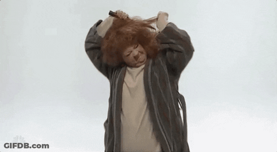 Crazy Woman Hair Cutting Pulling GIF