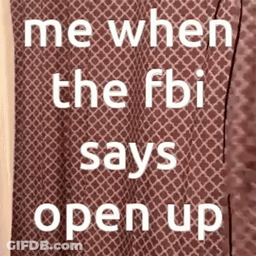 Creative Art When Fbi Open Up Meme GIF