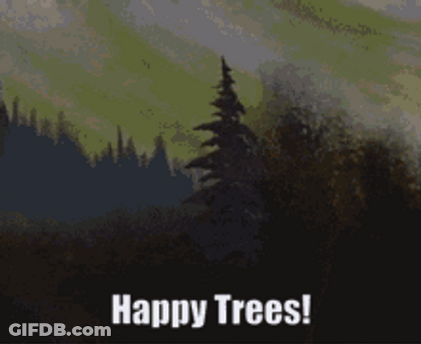 Creative Artist Painting Happy Tree GIF