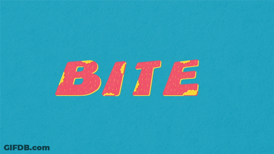 Creative Bite Crackers Typography GIF
