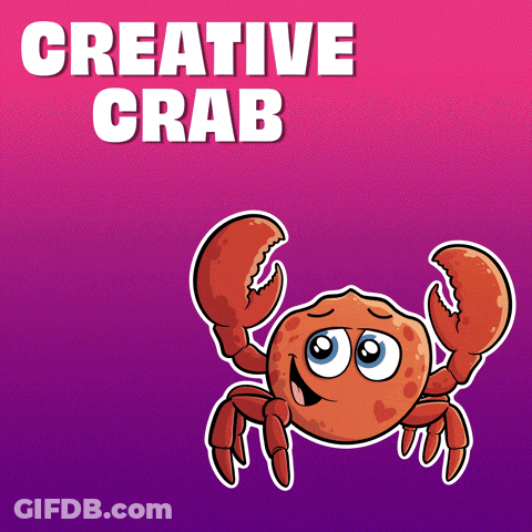 Creative Crab Illustration GIF