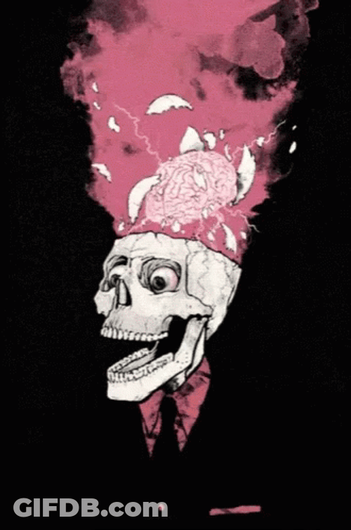 Creative Mindblown Skull GIF