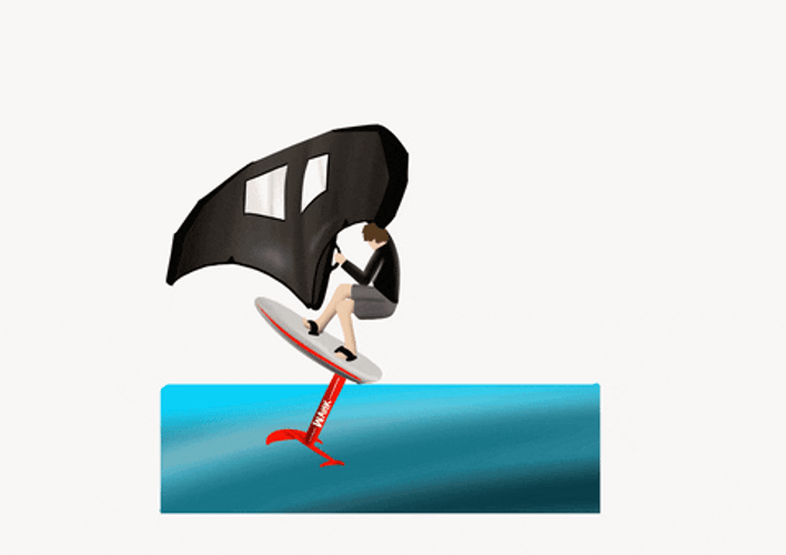 Creative Windsurfing Animation GIF