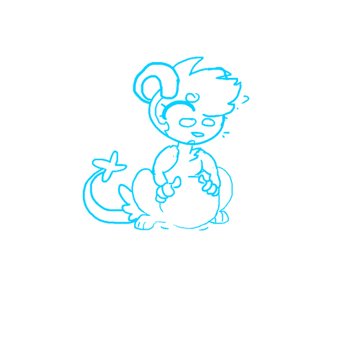 Creature Illustration Belly Inflation GIF