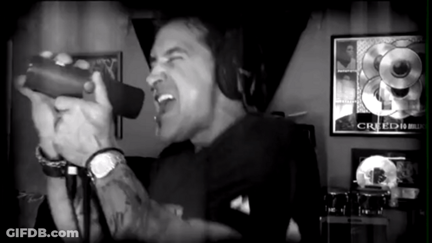 Creed Halftime Show Short Haired Scott Stapp GIF