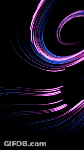Creep Neon Circles On Black Background GIF
