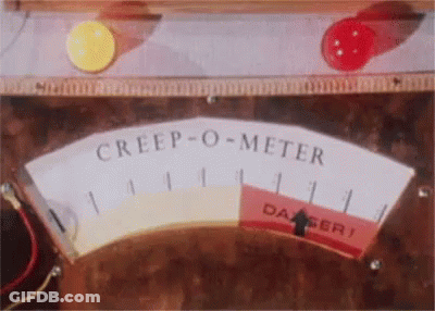 Creep-O-Meter Red Arrow Pointing To Danger GIF