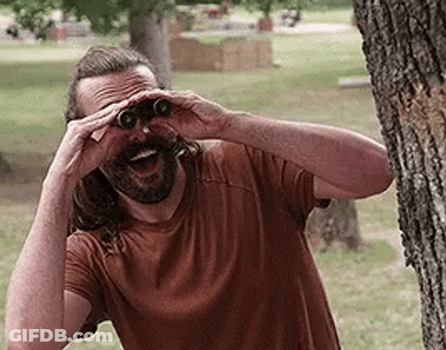 Creeper Behind A Tree GIF