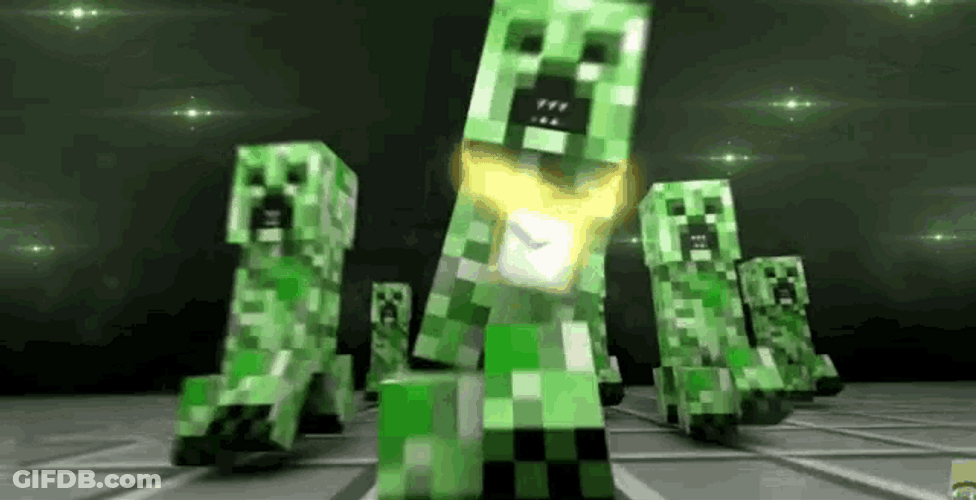 Creeper Gang Walking GIF