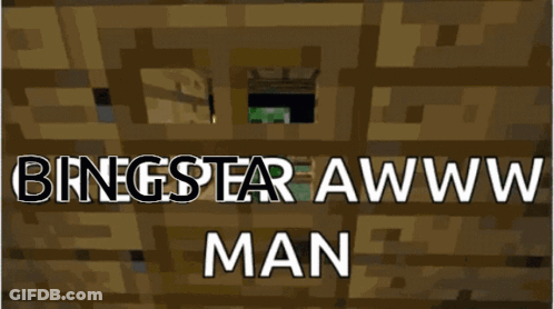 Creeper In Wooden Room Saying Awww Man GIF
