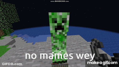 Creeper Saying No Mames Wey GIF