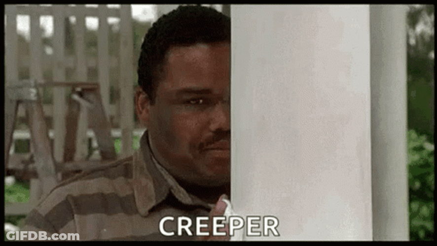 Creeper Stalking Behind Wall GIF