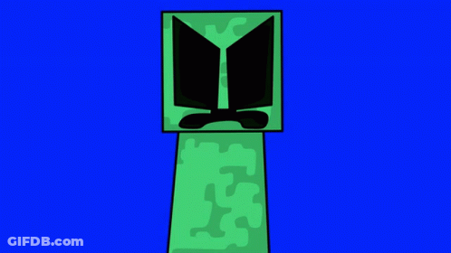 Creeper With Black Face GIF