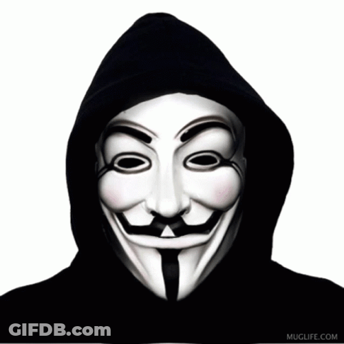 Creepy Anonymous Hacker Cyberattack Yes Nod GIF