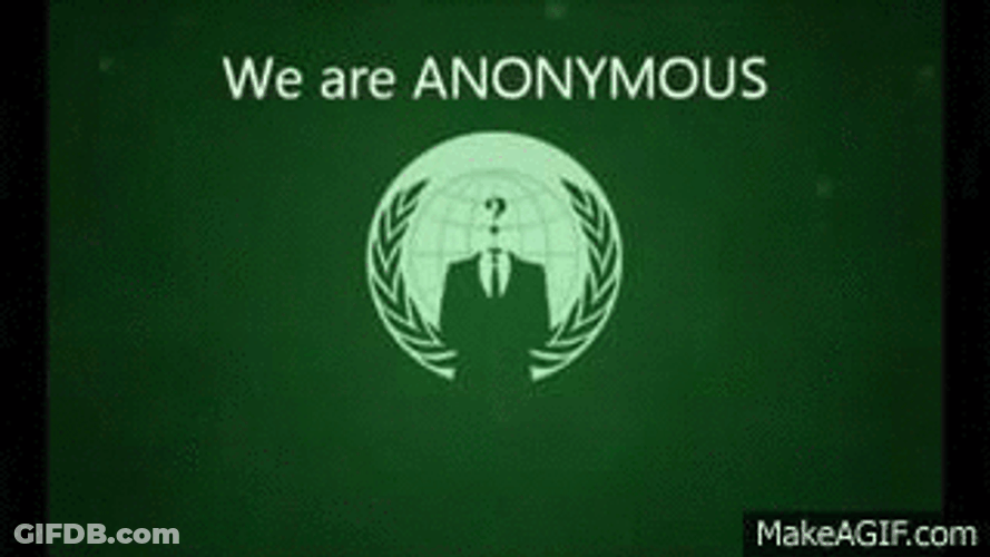 Creepy Anonymous Hacker Logo Don't Forget GIF
