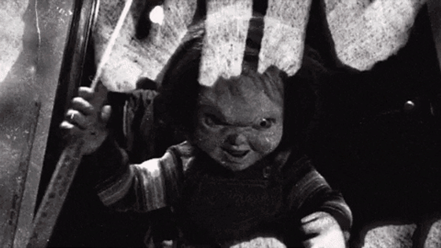 Creepy Chucky Chuck Yourself GIF
