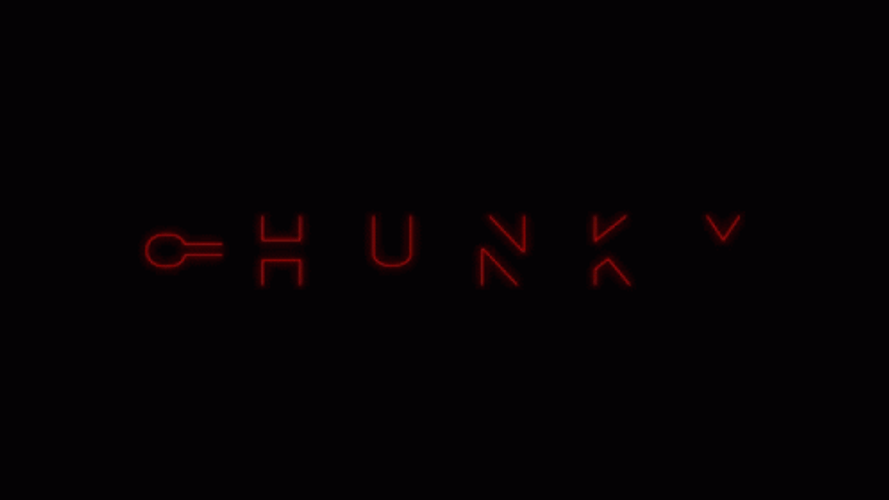 Creepy Chunky Neon Typography GIF