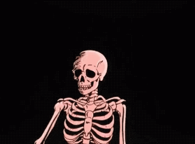 Creepy Creative Emo Skeleton GIF