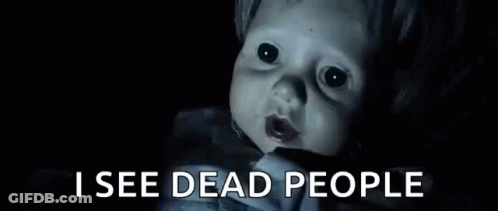 Creepy Doll Saying I See Dead People GIF